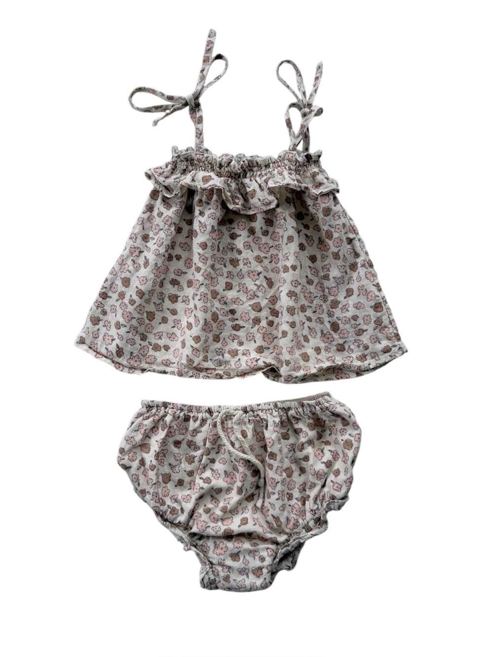 Rylee + Cru Linen Blend Floral Set size 12-18M
